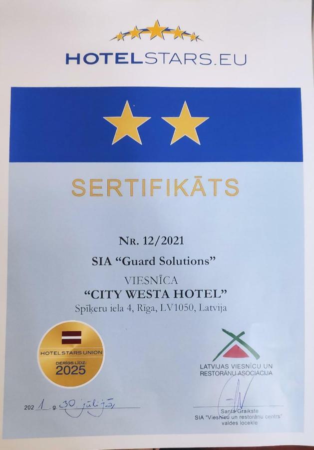 City Westa Hotel Рига Экстерьер фото